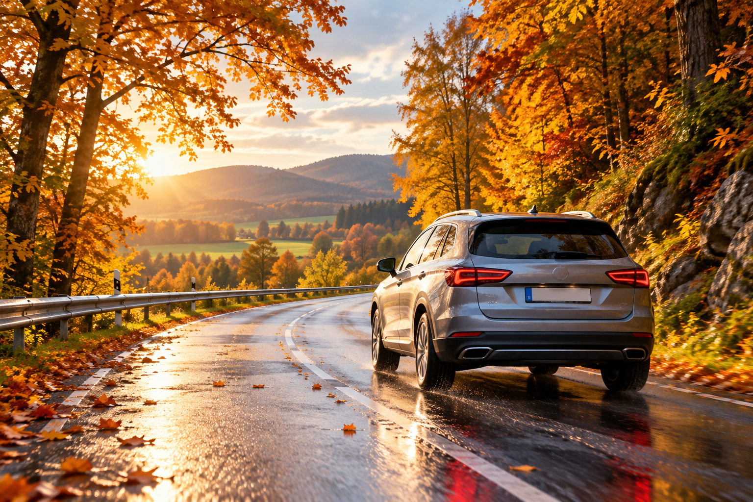 Sicher Autofahren im Herbst